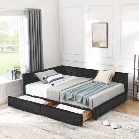 Full Size Storage Upholstered Tufted Bed Frame, Sofa Bed Frame with Comfortable Backrest and Armrests, Full Size Bed for Bedroom, Living Room,Vel
