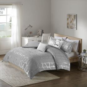 Twin/Twin XL Metallic Printed Comforter Set