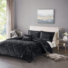 Twin/Twin XL Velvet Duvet Cover Set with Throw Pillow