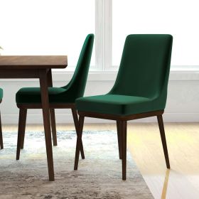 Fast Delivery Kate Mid-Century Modern Dining Chair (Set of 2) with Velvet Upholstery and Solid Wood Structure for Living Room Bedroom Outdoor Lou
