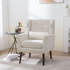 Modern Accent Chair Upholstered Foam Filled Living Room Chairs Comfy Reading Chair Mid Century Modern Chair with Chenille Fabric Lounge Arm Chair