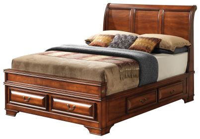 Charming Oak Transitional Storage Bed