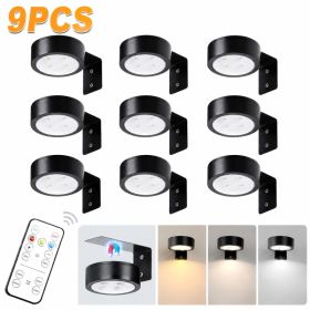 Picture Lights For Wall, 3 Lighting Modes Magnetic Art Display Light,Battery Operated Led Painting Light With Remote Control Dimmable & Timer,9Pa (Option: 9pcs)