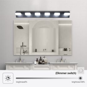 Modern 6 Lights Black LED Makeup Mirror Fixtures For Bathroom And Vanity Unavailable Platforms- Temu (Option: Black)