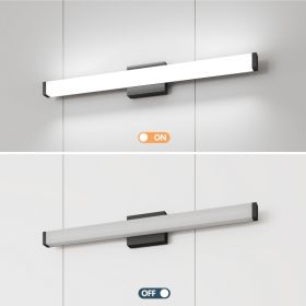 Bathroom Vanity Light Black - 33 Inch Modern Vanity Lights For Bathroom - 18W LED Bath Lights Over Mirror Cool White Light 6000K (Option: Black)