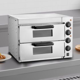 Commercial Countertop Pizza Oven Electric Pizza Oven For 16' Pizza Indoor (Option: Silver)